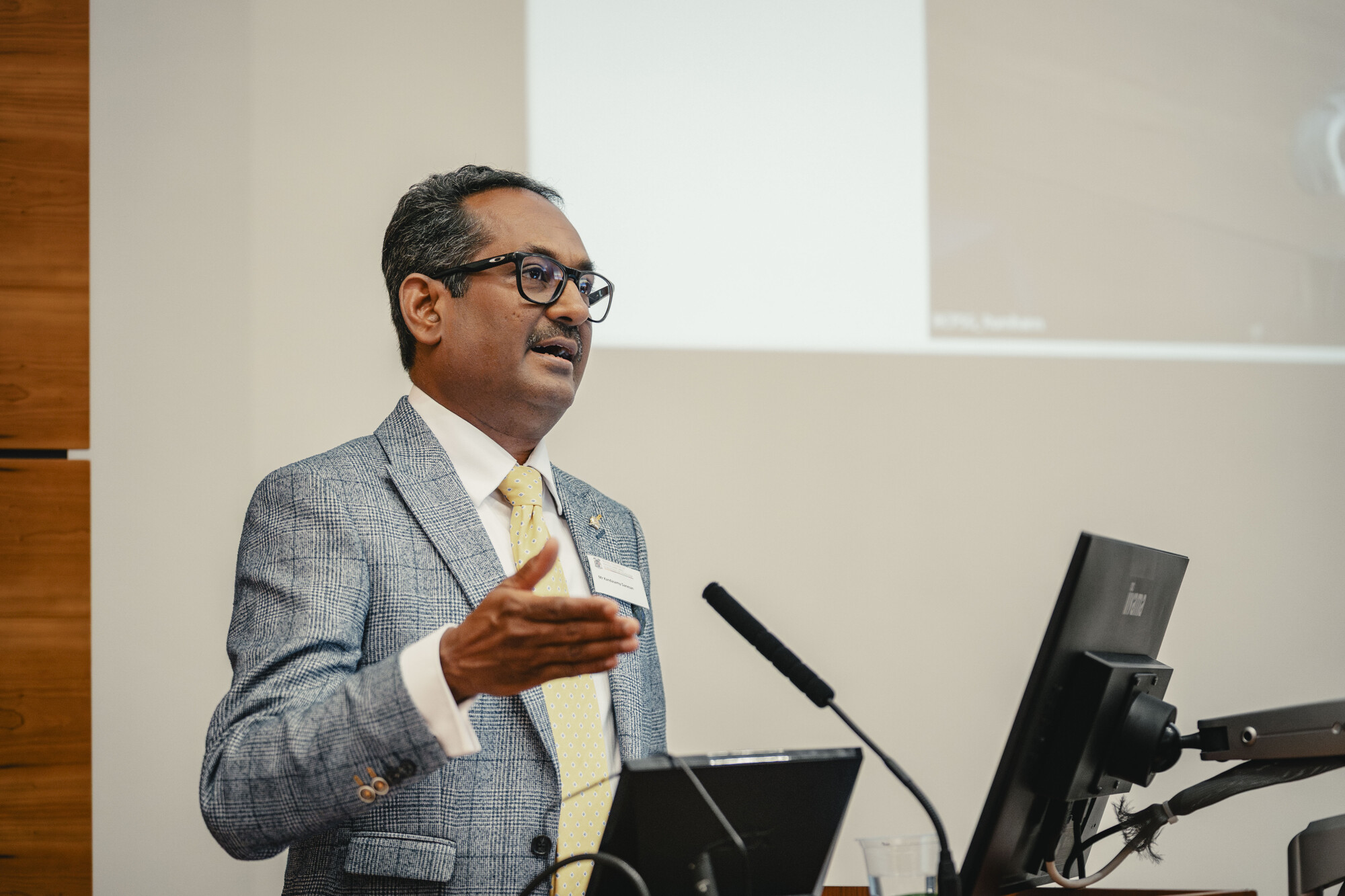 Mr Kandy Ganesan speaking at conference